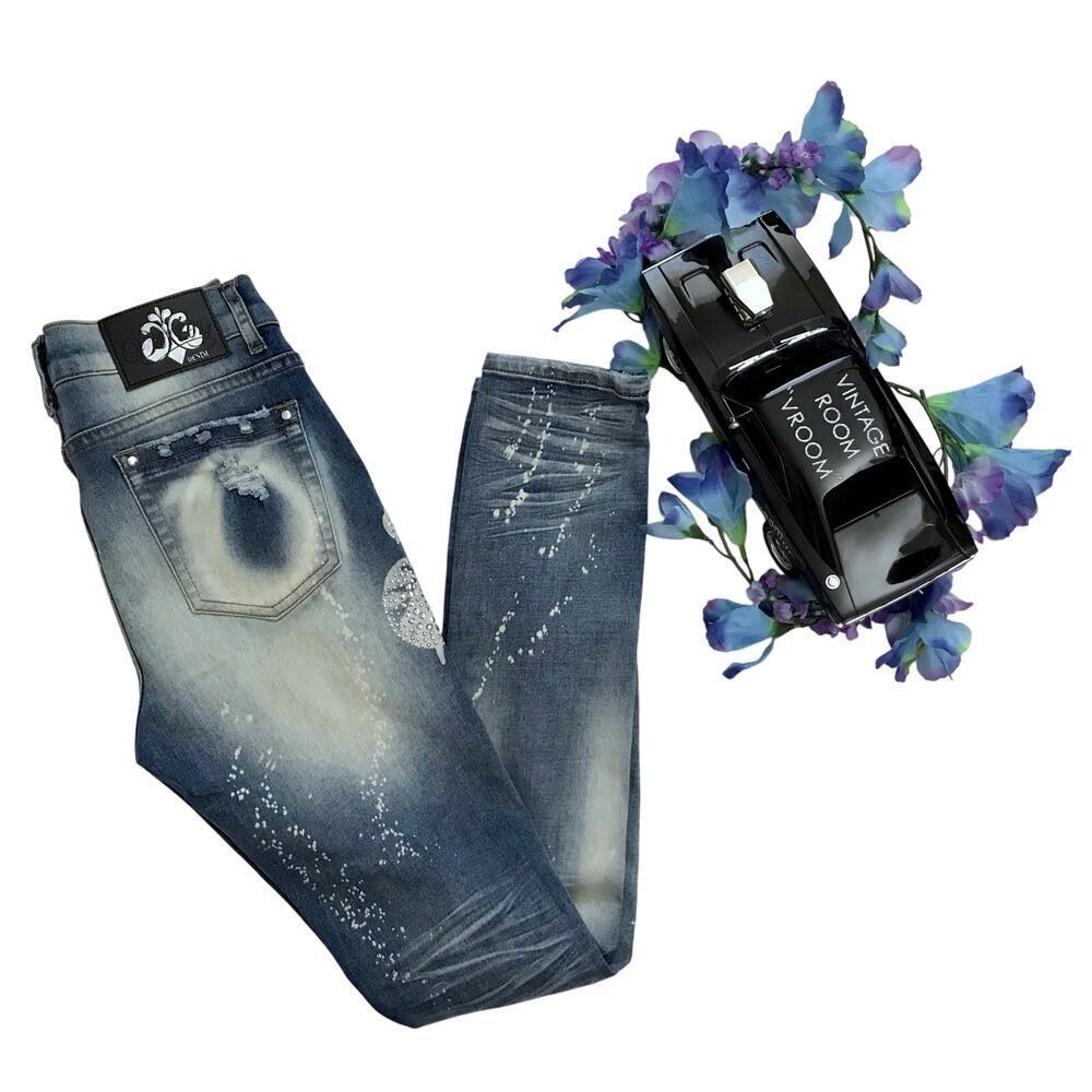 Dereon NWOT Distressed Metal Studs Skinny Jean Junior/Women 20W *See Description